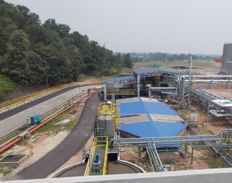 Aerial view of a completed Envirotech water treatment facility